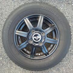 145R12 6PR◎中古スタッドレスタイヤホイール4本セット