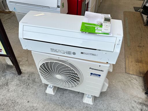 【動作保証あり】Panasonic Eolia 2022年 2.2kw 6畳用 冷暖房ルームエアコン CS-222DJR【管理KR433】