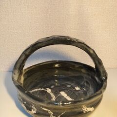 昭和レトロ　手付鉢　陶器