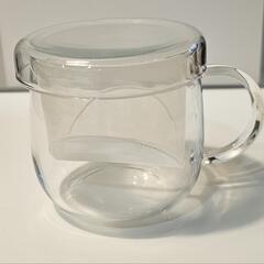 茶漉し付　ガラスマグカップ