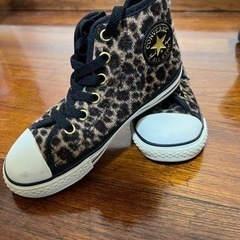 キッズ CONVERSE 19cm ヒョウ柄 ハイカット