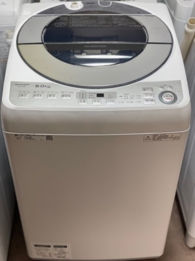 送料・設置込み　洗濯機　8kg SHARP 2018年