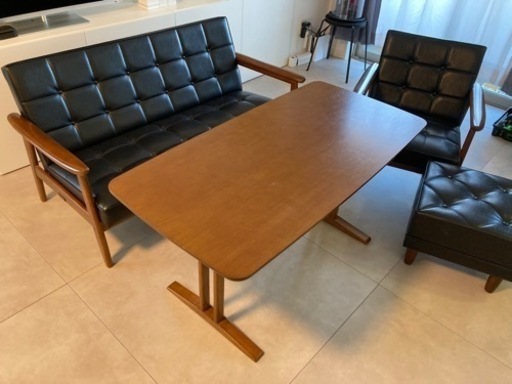 カリモク60 カフェテーブル1200