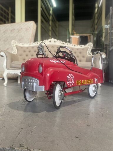 お値下げ中‼大阪★「T347」消防車 ペダルカー 子供用 レトロ玩具 店舗什器 オブジェ\tインステップ FIRE AND RESCUE