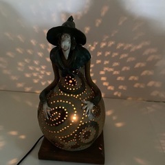 アンティーク風　魔女　ライト　陶器
