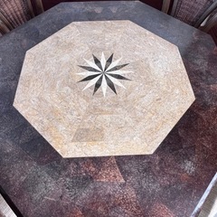 バリのアンティークダイニングテーブルセット