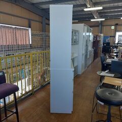 【愛品倶楽部柏店】2019年製　ニトリ　アルミナ２　２枚スライド扉キッチンボード　白　