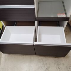 高橋木工所 キッチンボード 90cm オープン 食器棚 作業台付 ソフト 