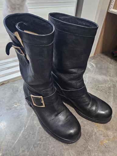 本物　Jimmy Choo ジミーチュウ　バイカー　ブーツ　36サイズ　23cm レザーブーツ