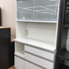 ★ジモティ割あり★ 松田家具 食器棚 ホワイト H198×W117×D49 クリーニング済み KJ3790 ☆ジモティ割あり☆ 松田家具 食器棚 ホワイト H198×W117×D49 クリーニング