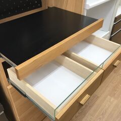 ★ジモティ割あり★  食器棚 茶色 H180×W71×D45 クリーニング済み KJ3792 リユースのサカイ栃木店☆ジモティ割あり☆ 食器棚 ブラウン×ホワイト