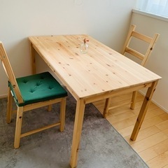 IKEA ダイニングテーブルセット パイン INGO IVAR ...