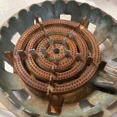 中古 鋳物コンロ 鋳物ガスコンロ 4連 4重 LPガス 業務用 五徳コンロ 大型