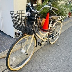 《商談中》　自転車　シティバイク　マルキン MK-23-013 [シティサイクル RYフロートミックス 26インチ 外装6段変速 ベージュ] ギア　FROATMIX  街乗り　町乗り　クリスマス　プレゼント