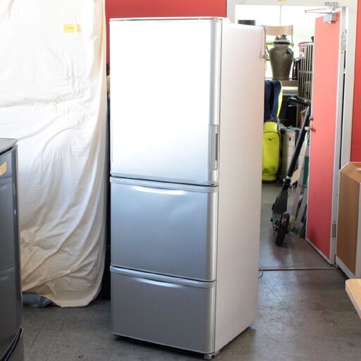 T647) シャープ 3ドア SJ-W354H-S 2021年製 350L どっちもドア 女性の身長に合わせたローウエスト設計 SHARP ノンフロン冷凍冷蔵庫