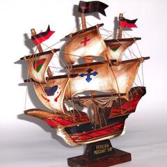 ビンテージ帆船（１）　ペルシャ商船（船体 木製）生産国 不明　中古品