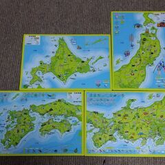  日本地図パズル 4枚セット ￥500