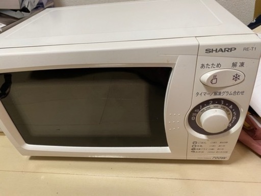 シャープの電子レンジ　RE-T1-W6 60Hz(西日本)