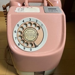 昭和レトロ 公衆電話 コインBOX 鍵付き 年代物 ピンク電話 ...