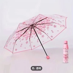 [新品]透明 桜模様 傘