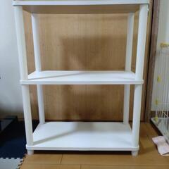 決まりました。木製　白い棚