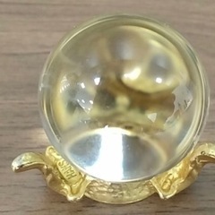 最高級 天然 水晶 如意宝珠台座付