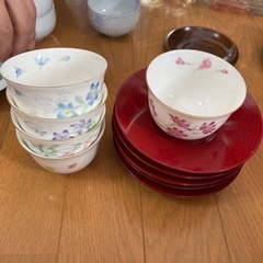 【調整中】湯呑み＆皿（漆器）