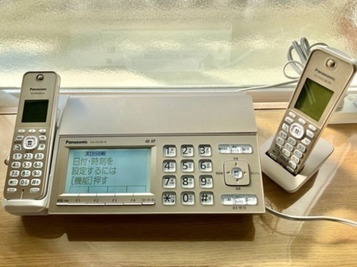 【美品】パナソニック デジタルコードレス電話FAX 子機 保証期間内 KX-PD725DL-N シャンパンゴールド