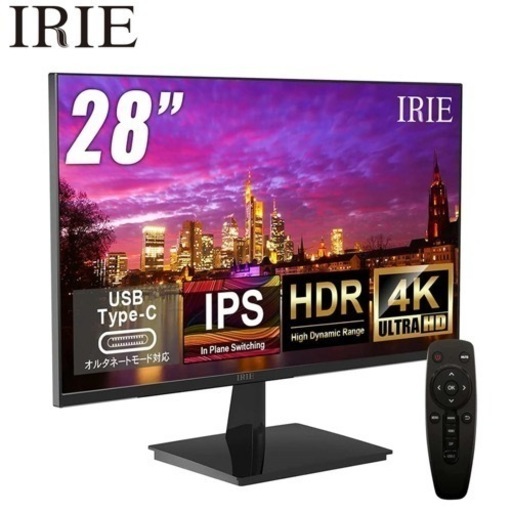 モニター 4K リモコン付き IRIE FFF-LD28P1