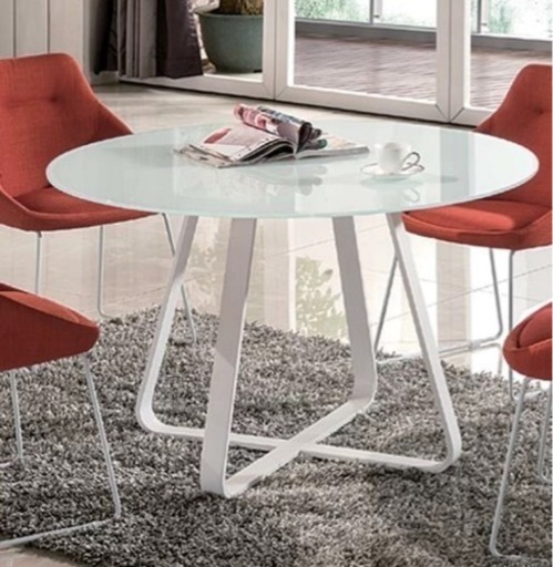 丸テーブル ガラスダイニングテーブル ダイニングリビングテーブル 机 　強化ガラス　北欧 シンプル モダン おしゃれ デザイナーカフェ風 丸テーブル(テーブルのみ)
