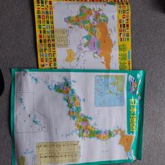 くもん　世界地図　日本地図