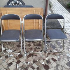【値下げ】パイプ椅子３脚セット