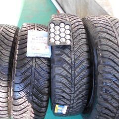 GYLE 14インチ  N-BOX 4本セット 4.5J 100 4H ET45 タイヤ GOOD YEAR グッドイヤー Vector 4Seasons オールシーズン 155/65/14 2020製 