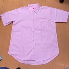 ピンクストライプ　シャツ　Sサイズ　メンズ