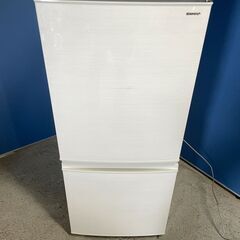 【良品】SHARP 2ドア冷蔵庫 SJ-D14D-W 2018年...
