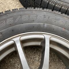 バリ溝! 195/65R15 スタッドレスタイヤ＋ホイールセット　