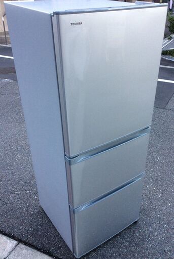 【RKGRE-249】特価！東芝/330L 3ドア冷凍冷蔵庫/GR-R33S(S)/中古品/2019製/当社より近隣無料配達！
