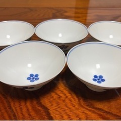 白山陶器(波佐見焼) ご飯茶碗　5個セット　《未使用》　昭和レトロ