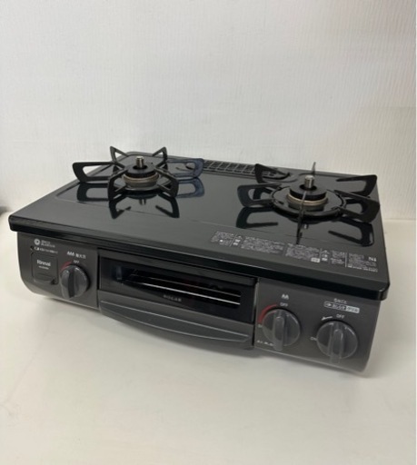 【引取】美品！リンナイ ガスコンロ都市ガス用 幅約56cm 片面焼きグリル 左強火力 2023年製
