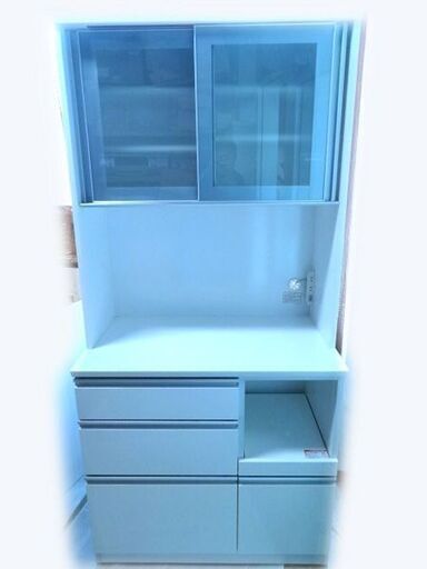 【自社配送は札幌市内限定】ニトリ 食器棚 オープンキッチンボード ホワイト 幅90cm 札幌市白石区/店頭お引き取り歓迎