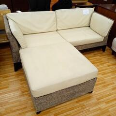 ☆ジモティ割あり☆ 3人掛けL字ソファー ベージュ クリーニング済 YJ1007