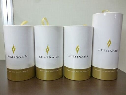 LUMINARA LEDキャンドル ギフトボックス入り アイボリー ローズの香り 4個セット 札幌市東区 新道東店