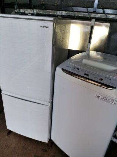 まとめ売り!!シャープ(SHARP) SJ-D14E-W 2ドア冷蔵庫 137L 2019年製·東芝 （TOSHIBA）AW-42ML 全自動洗濯機 4.2K 2012年製　2点セット