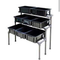 メダカ飼育ラック 棚　NV BOX 13専用設計 防錆・高強度 コンパクト設計 屋外 棚 ラック