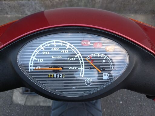 鮮烈紅色】ヤマハ JOG(SA55J)4ST-FI車 高年式・低燃費! 2017年式