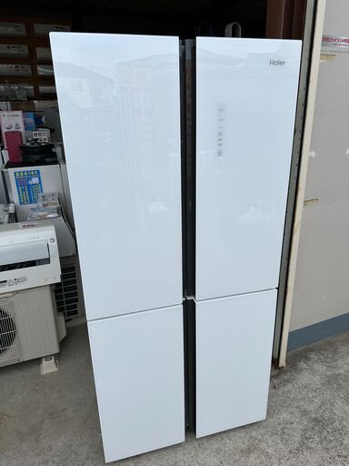 【動作保証あり】Haier ハイアール 2021年 JR-NF468B 468L 4ドア 冷凍冷蔵庫 ガラスドア【管理KRR557】