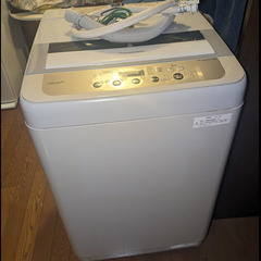 全自動洗濯機 パナソニック 給排水ホース付き 洗濯容量5kg 脱...