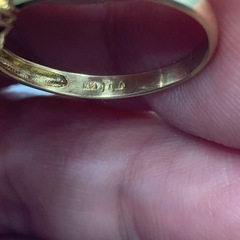 K18 18金 サファイヤリング ダイヤモンドリング 2.3g 1ct 0.36ct