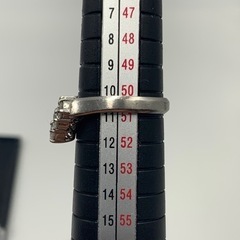 pt850 プラチナ850 ダイヤモンドリング V型リング 0.58ct 4.9g