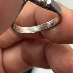 pt850 プラチナ850 ダイヤモンドリング V型リング 0.58ct 4.9g